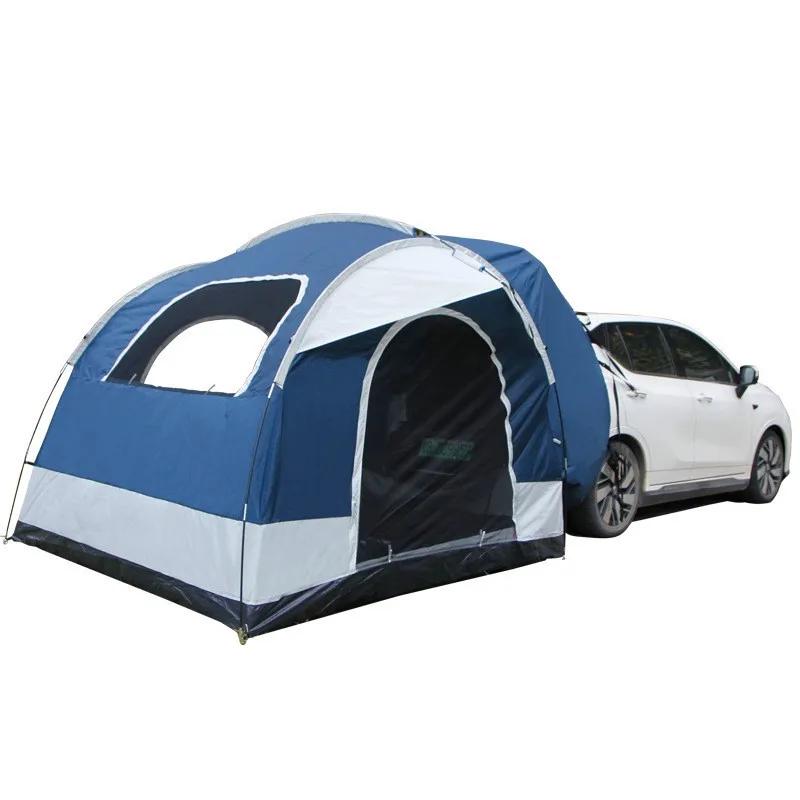 야외 자동차 테일 2 인용 텐트, 자동차 측면 자율 주행 투어 카, 다기능 햇빛가리개 측면 퍼골라 캠핑 텐트